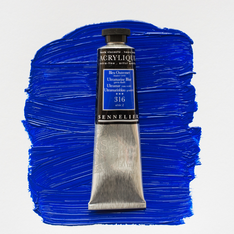 Image of Akrylfärg Sennelier 60ml Ultramarine Blue (green shade) S2 316 (3F) 120021316 3046450064329