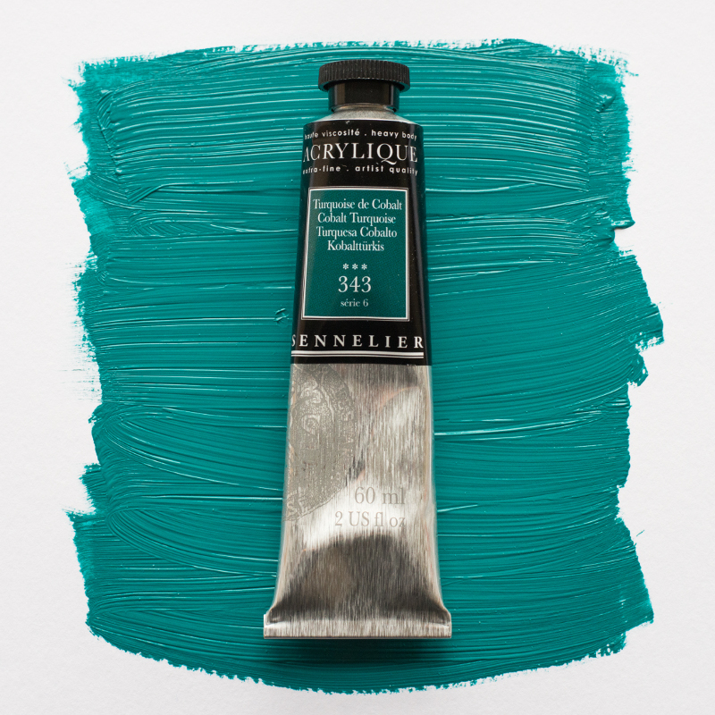 Image of Akrylfärg Sennelier 60ml Cobalt Turqoise S6 343 (3F) 120021343 3046450065098