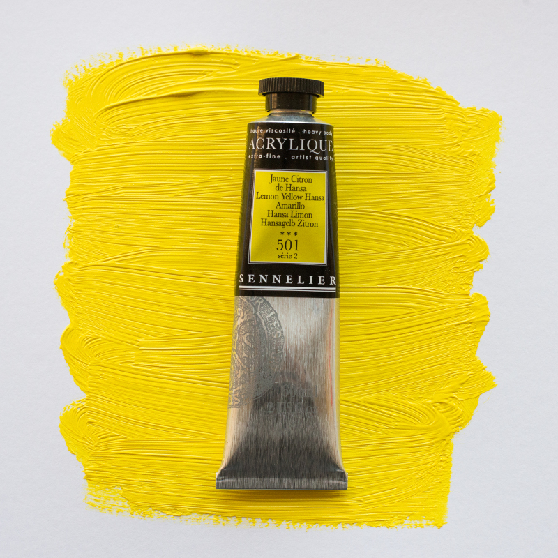 Image of Akrylfärg Sennelier 60ml Lemon Yellow Hansa S2 501 (3F) 120021501 3046450064404