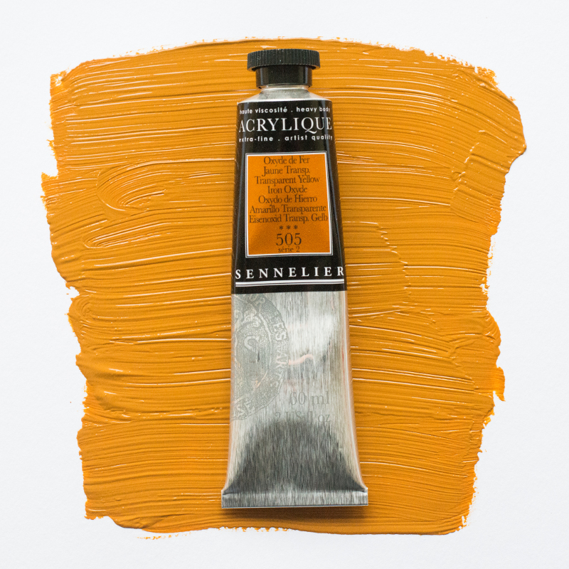 Image of Akrylfärg Sennelier 60ml Transparent Yellow iron Oxyde S2 505 (3F) 120021505 3046450064411