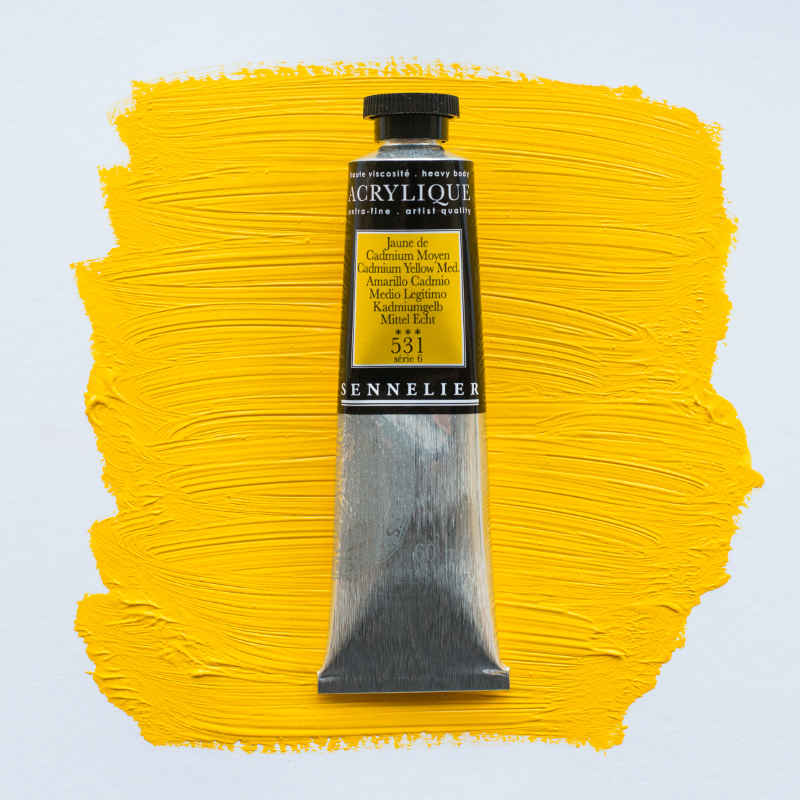 Image of Akrylfärg Sennelier 60ml Cadmium Yellow Medium S6 531 (3F) 120021531 3046450065111