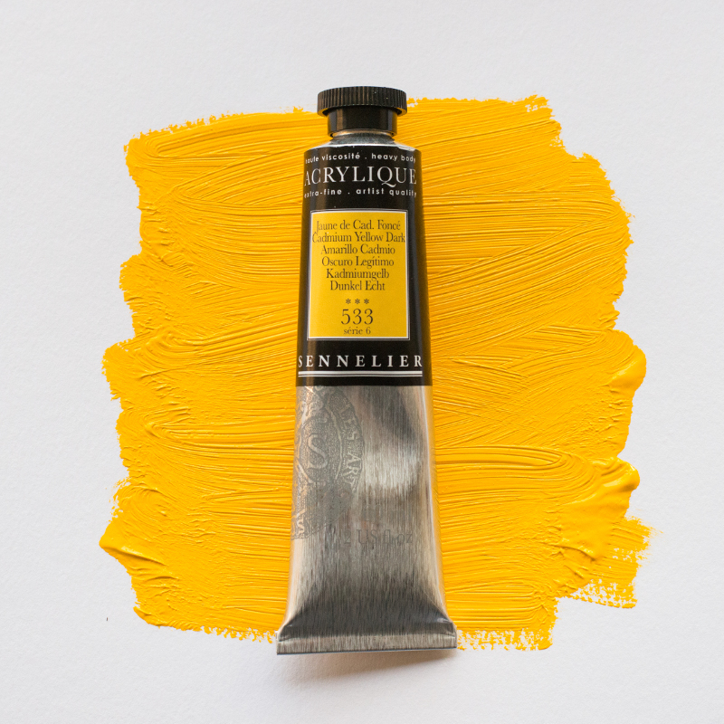Image of Akrylfärg Sennelier 60ml Cadmium Yellow Dark S6 533 (3F) 120021533 3046450065128