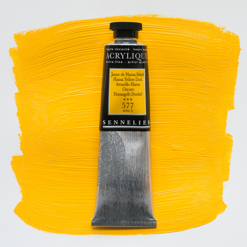 Image of Akrylfärg Sennelier 60ml Hansa Yellow Dark S3 577 (3F) 120021577 3046450064633