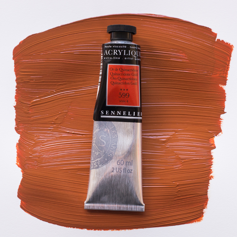 Image of Akrylfärg Sennelier 60ml Quinacridone Gold S4 599 (3F) 120021599 3046450064770