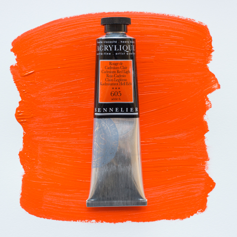 Image of Akrylfärg Sennelier 60ml Cadmium Red Light S6 605 (3F) 120021605 3046450065159