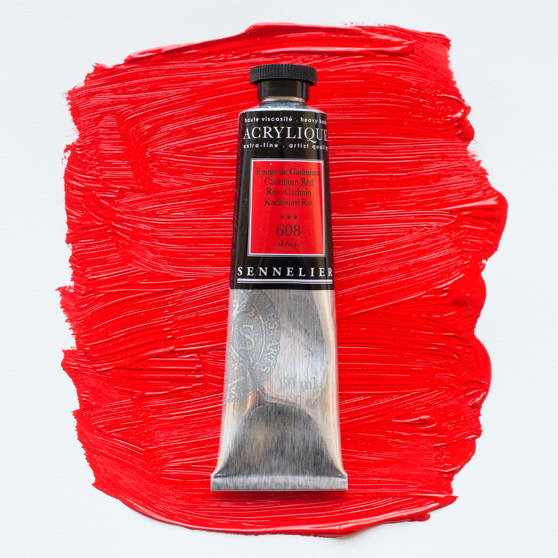 Image of Akrylfärg Sennelier 60ml Cadmium Red S6 608 (3F) 120021608 3046450065166
