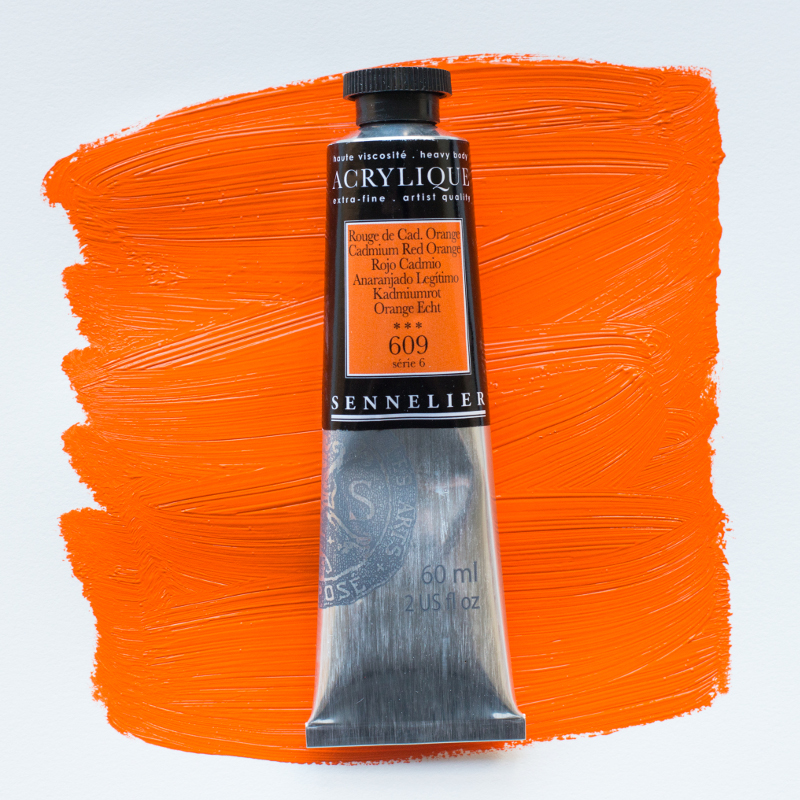 Image of Akrylfärg Sennelier 60ml Cadmium Red Orange S6 609 (3F) 120021609 3046450065173