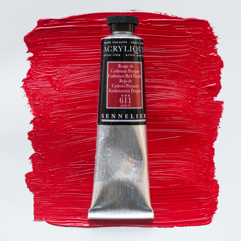 Image of Akrylfärg Sennelier 60ml Cadmium Red Purple S6 611 (3F) 120021611 3046450065180