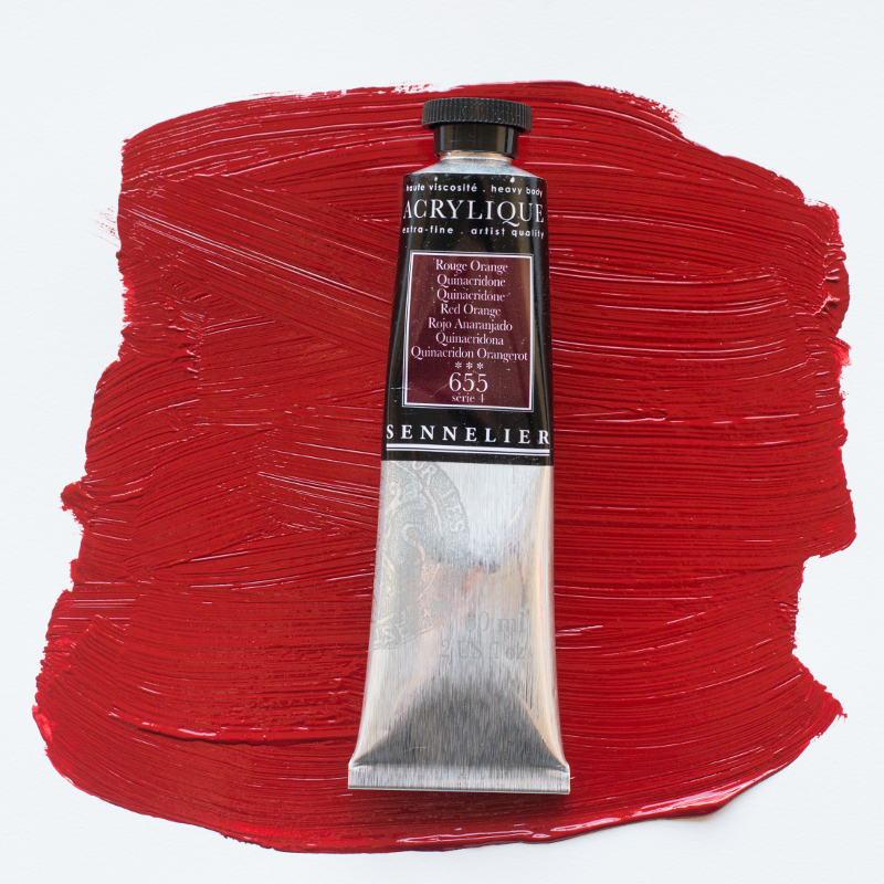 Image of Akrylfärg Sennelier 60ml Quinacridone Red Orange S4 655 (3F) 120021655 3046450064800