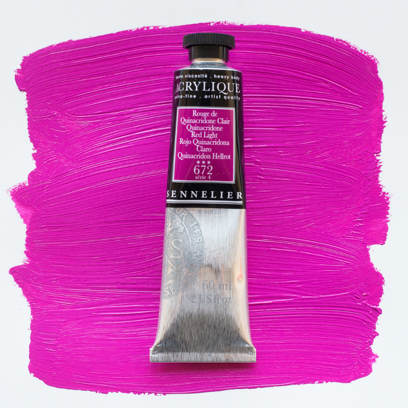 Image of Akrylfärg Sennelier 60ml Quinacridone Red Light S4 672 (3F) 120021672 3046450064831