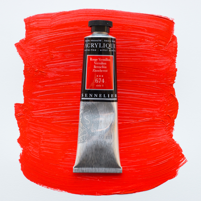Image of Akrylfärg Sennelier 60ml Vermilion S4 674 (3F) 120021674 3046450064848