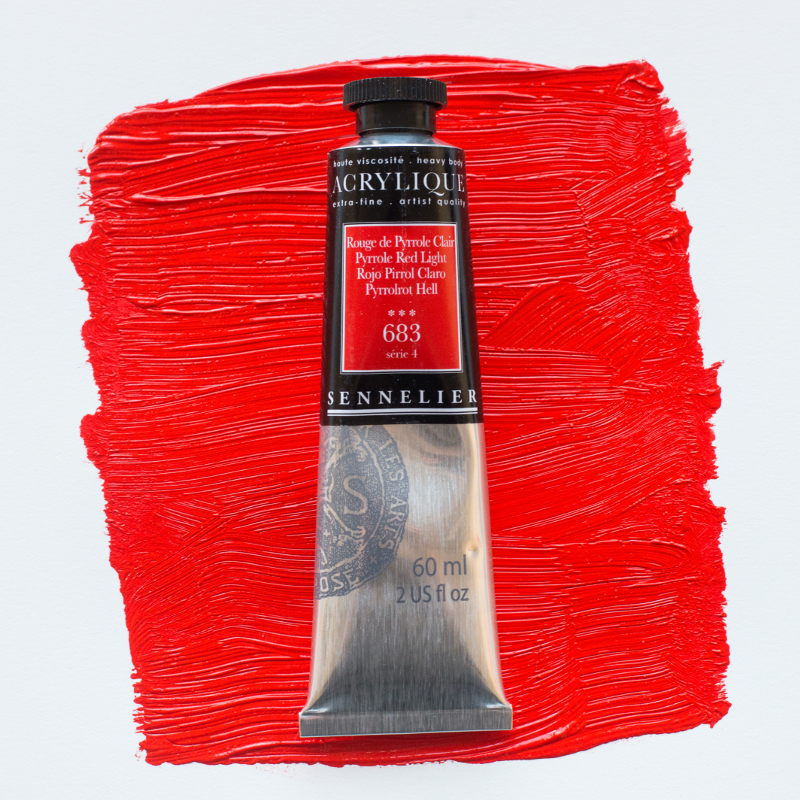 Image of Akrylfärg Sennelier 60ml Pyrrole Red Light S4 683 (3F) 120021683 3046450064671