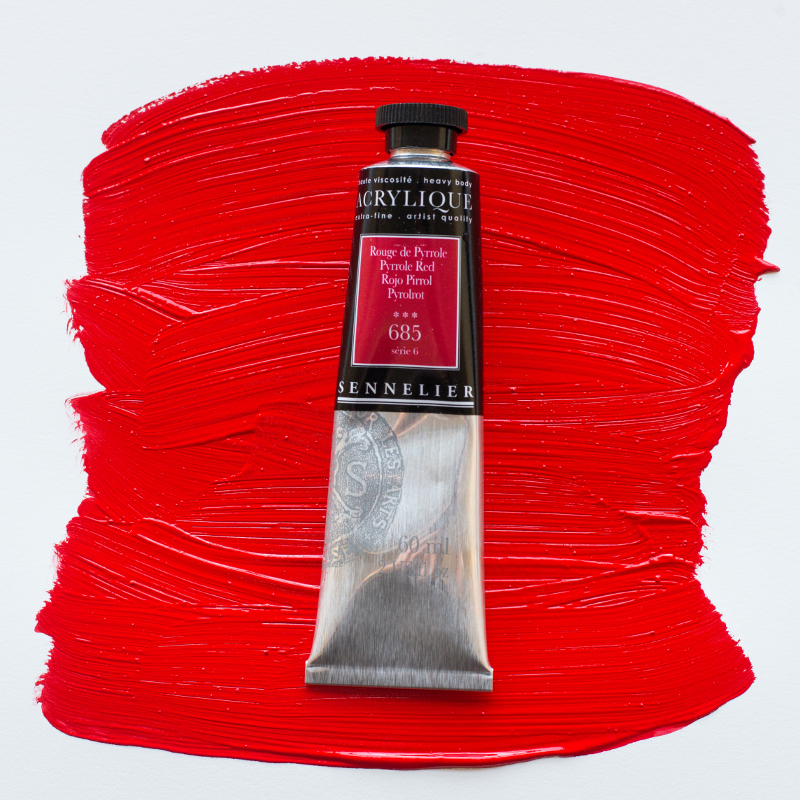 Image of Akrylfärg Sennelier 60ml Pyrrole Red S6 685 (3F) 120021685 3046450065197