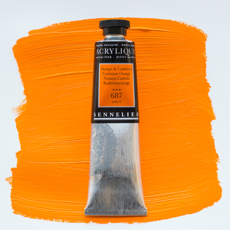 Image of Akrylfärg Sennelier 60ml Cadmium Orange S6 687 (3F) 120021687 3046450065203