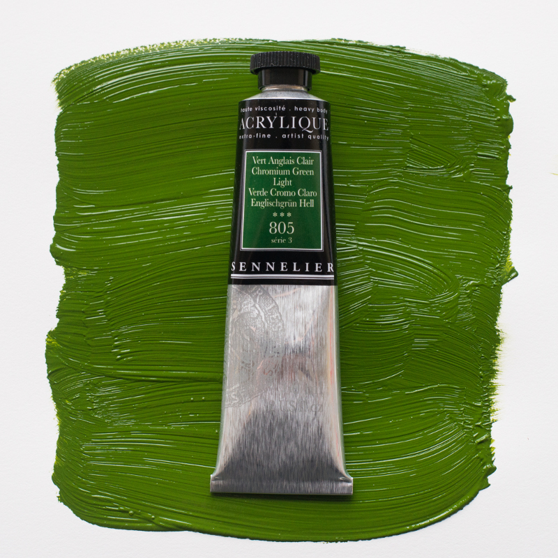 Image of Akrylfärg Sennelier 60ml Chromium Green Light S3 805 (3F) 120021805 3046450064695