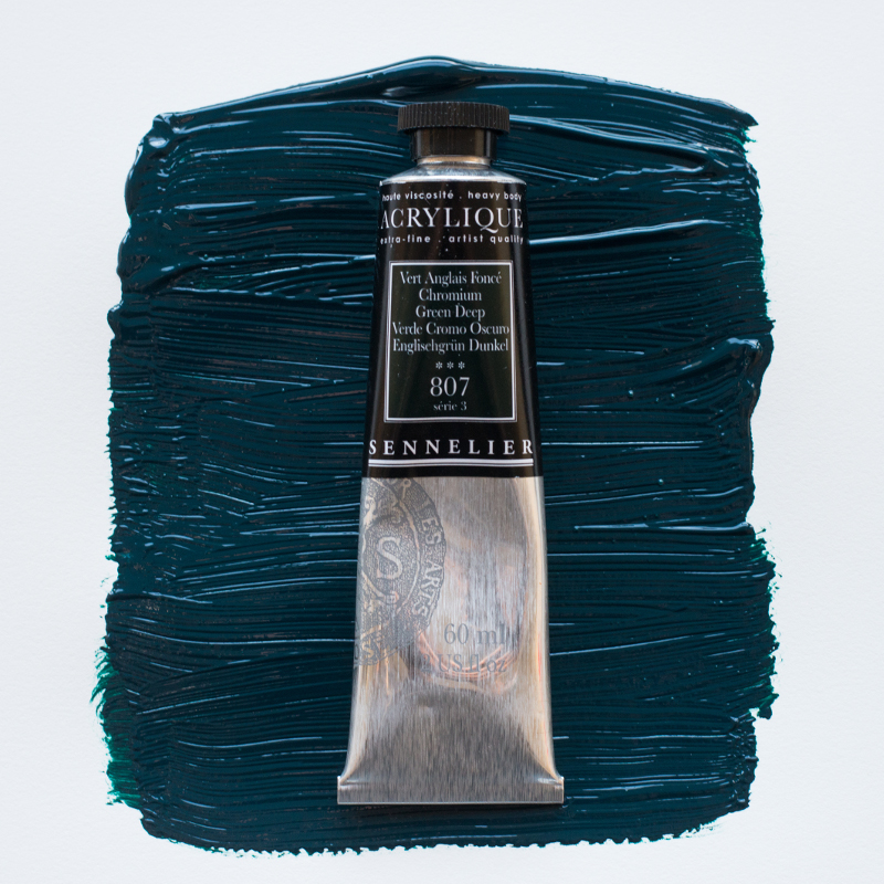 Image of Akrylfärg Sennelier 60ml Chromium Green Deep S3 807 (3F) 120021807 3046450064701