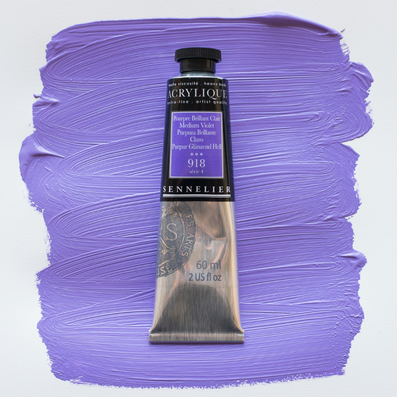 Image of Akrylfärg Sennelier 60ml Medium Violet S4 918 (3F) 120021918 3046450064923