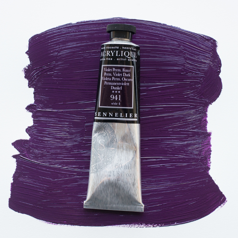 Image of Akrylfärg Sennelier 60ml Permanent Violet Dark S4 941 (3F) 120021941 3046450064954