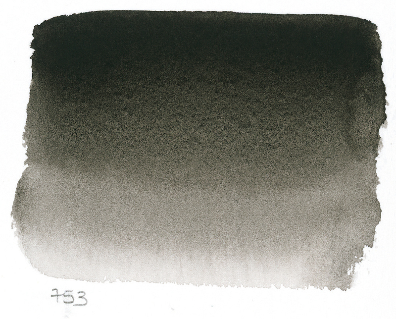 Image of Akvarellfärg Sennelier 10ml tub S1-Lamp black 753 (3F) 131501753 3046450116417