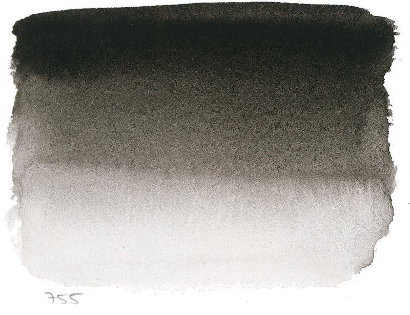 Image of Akvarellfärg Sennelier 10ml tub S1-Ivory Black 755 (3F) 131501755 3046450116424