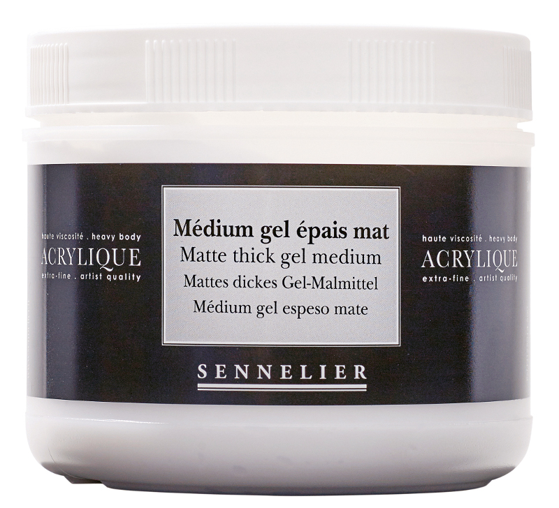 Image of UTGÅTT Akrylmedium Sennelier Matte thick gel medium > 500 ml 125012500 3046450072133