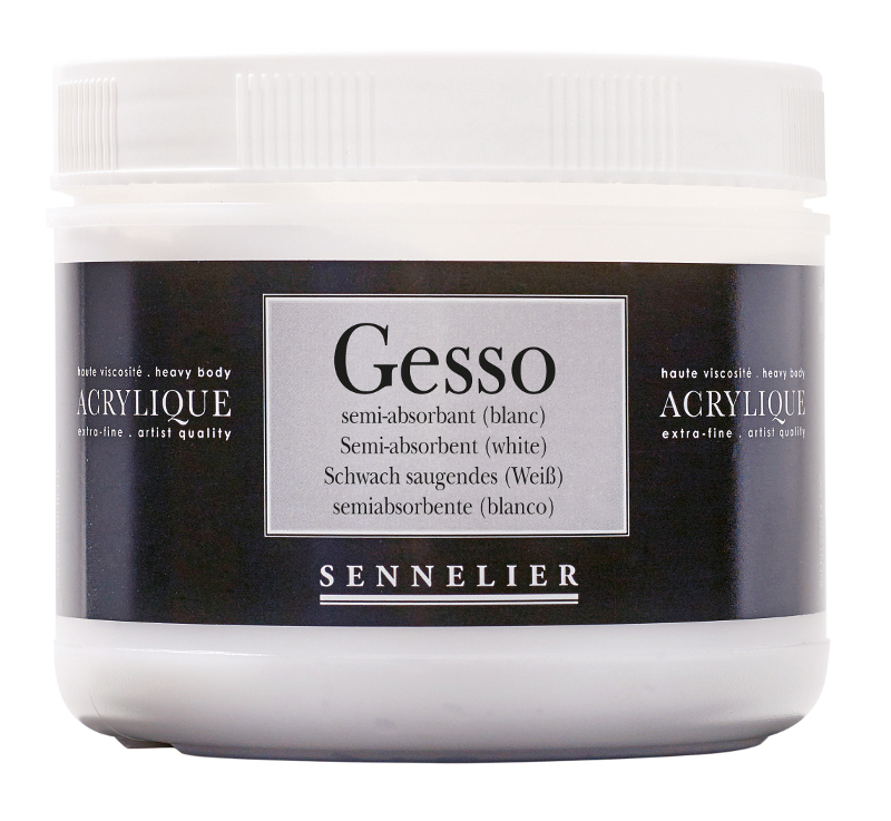 Image of Akrylmedium Sennelier Semi-absorbent gesso (white) > 500 ml 125014500 3046450072157