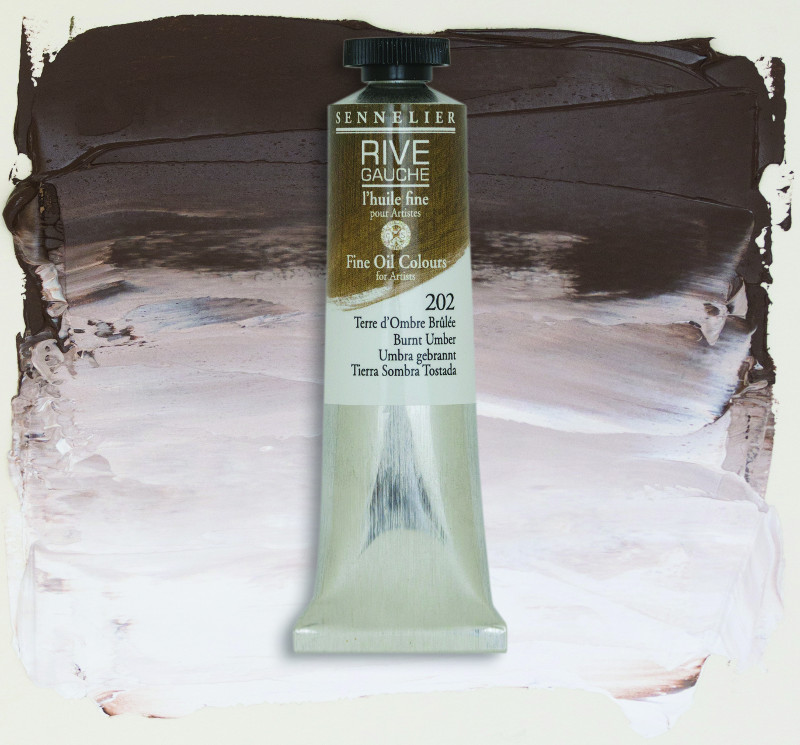 Image of Oljefärg Sennelier Rive Gauche 200ml  Burnt Umber 202 130332202 3046450766346