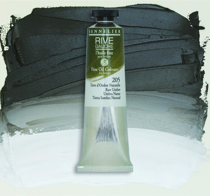 Image of Oljefärg Sennelier Rive Gauche 200ml  Raw Umber 205 130332205 3046450766339