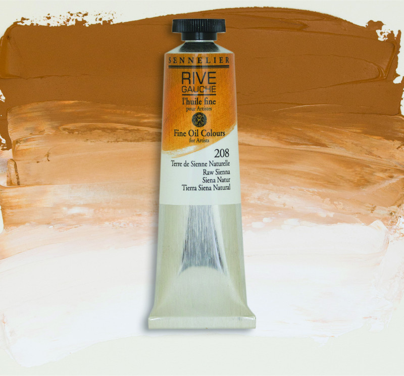 Image of Oljefärg Sennelier Rive Gauche 200ml  Raw Sienna 208 130332208 3046450766278