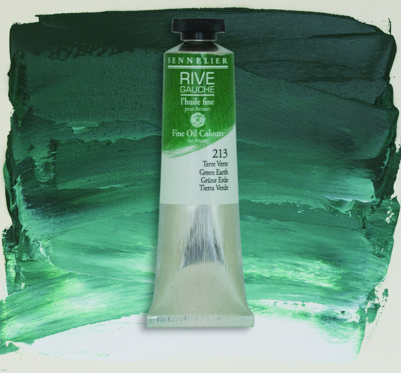 Image of Oljefärg Sennelier Rive Gauche 200ml  Green Earth 213 130332213 3046450766223