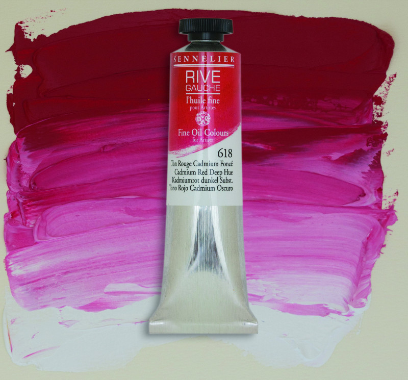 Image of Oljefärg Sennelier Rive Gauche 200ml  Cadmium Red Deep Hue 618 130332618 3046450765998