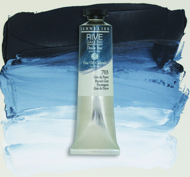 Image of Oljefärg Sennelier Rive Gauche 200ml  Payne's Grey 703 130332703 3046450766353