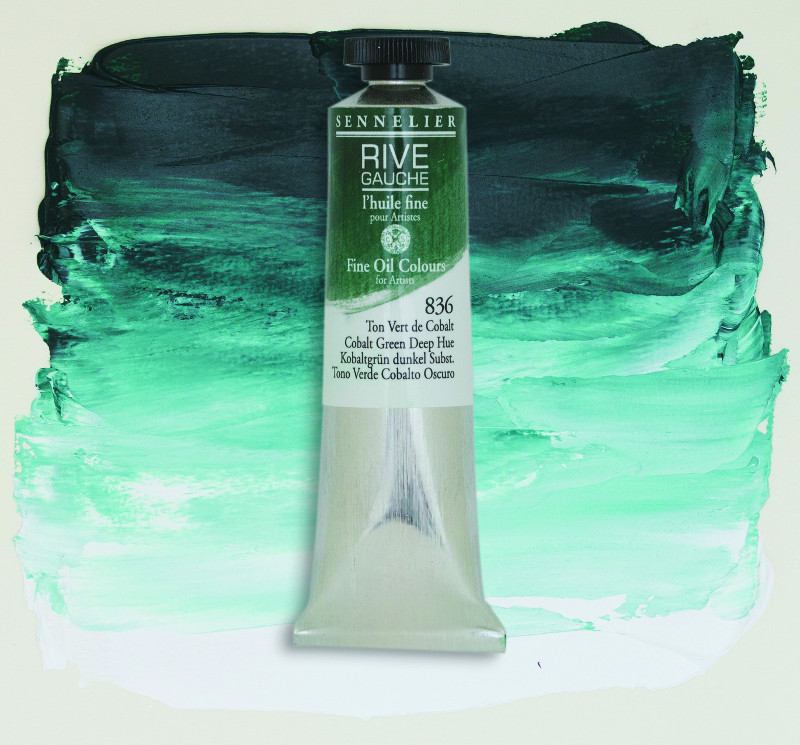 Image of Oljefärg Sennelier Rive Gauche 200ml  Cobalt Green Deep Hue 836 130332836 3046450766155