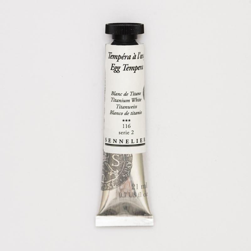 Image of Äggtempera Sennelier 21ml Titanium white - S2 116 (3F) 131001116 3046450189565