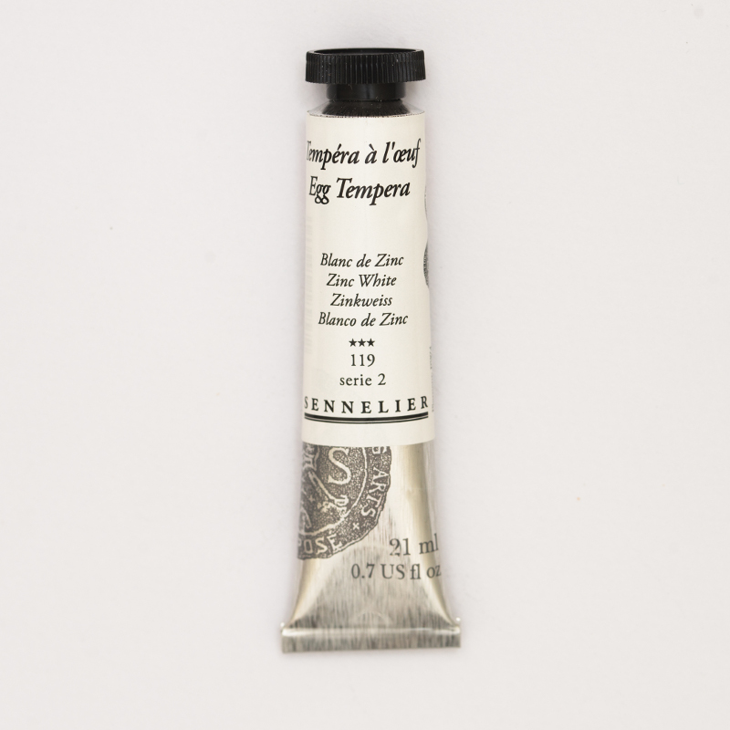 Image of Äggtempera Sennelier 21ml Zinc white - S2 119 (3F) 131001119 3046450189572