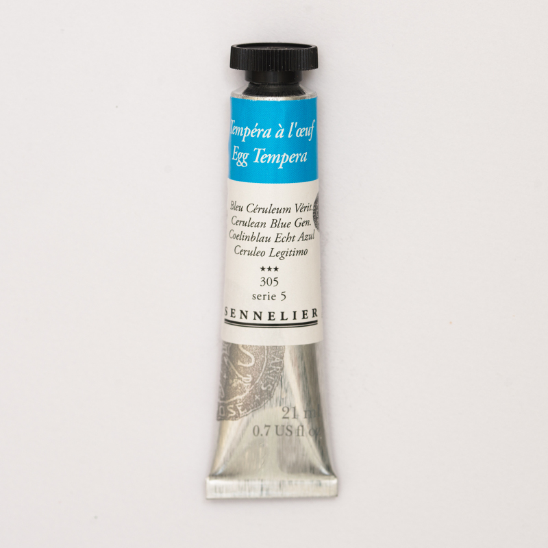 Image of Äggtempera Sennelier 21ml Cerulean blue genuine - S5  305 (3F) 131001305 3046450189589
