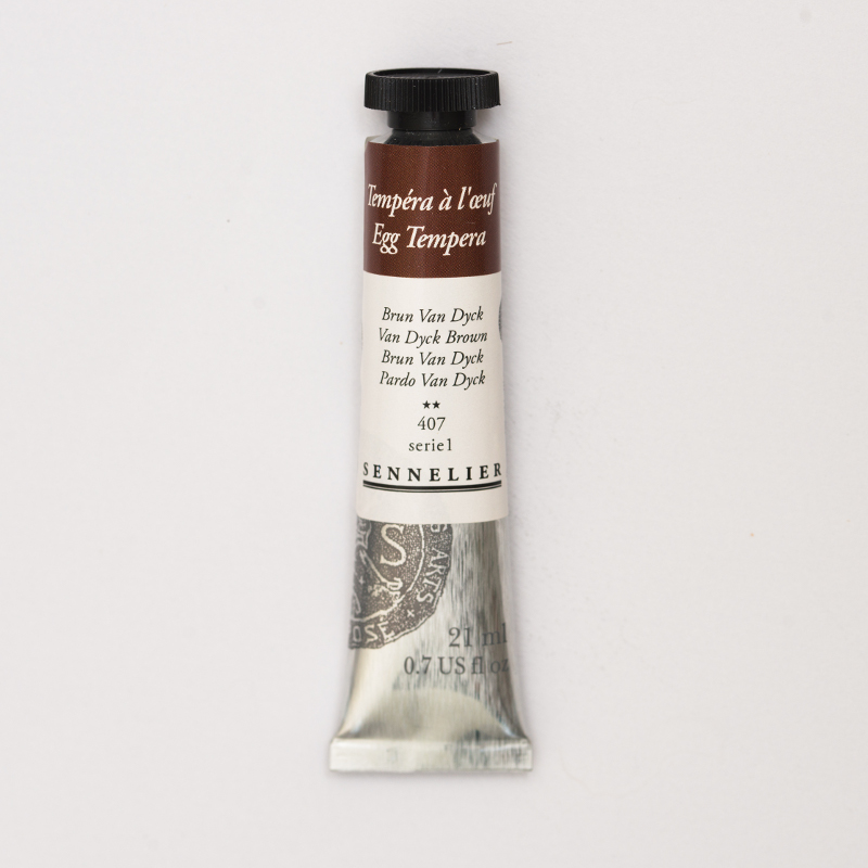 Image of Äggtempera Sennelier 21ml Van dyck brown - S1  407 (3F) 131001407 3046450120025