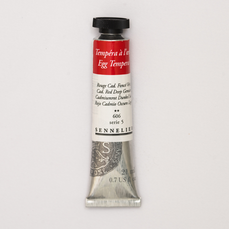 Image of Äggtempera Sennelier 21ml Cadmium red deep - S5  606 (3F) 131001606 3046450189688