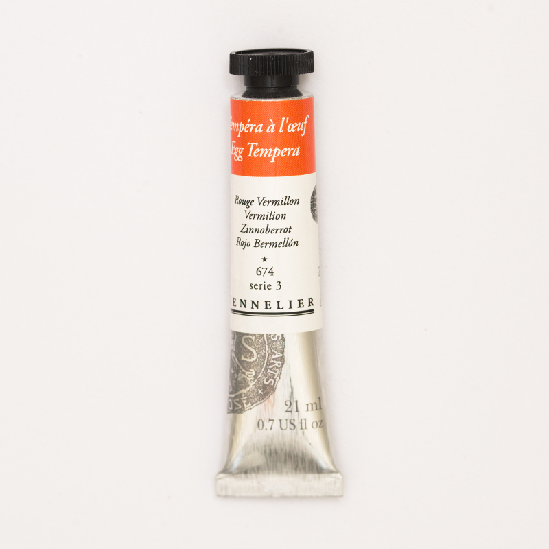 Image of Äggtempera Sennelier 21ml Vermilion red - CS3 674 (3F) 131001674 3046450189718