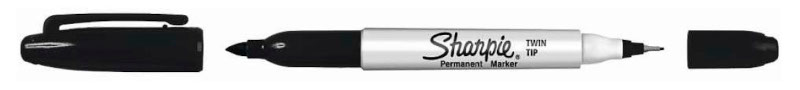 Image of Märkpenna Sharpie Twin Tip Perm. Marker Black (12F) S0811100 3501170818336