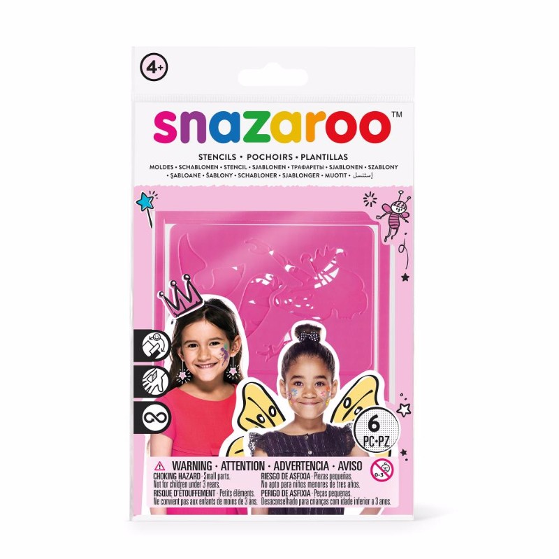 Image of Ansiktskritset Snazaroo 6 Face paint stencils girl 1198014 766416000101