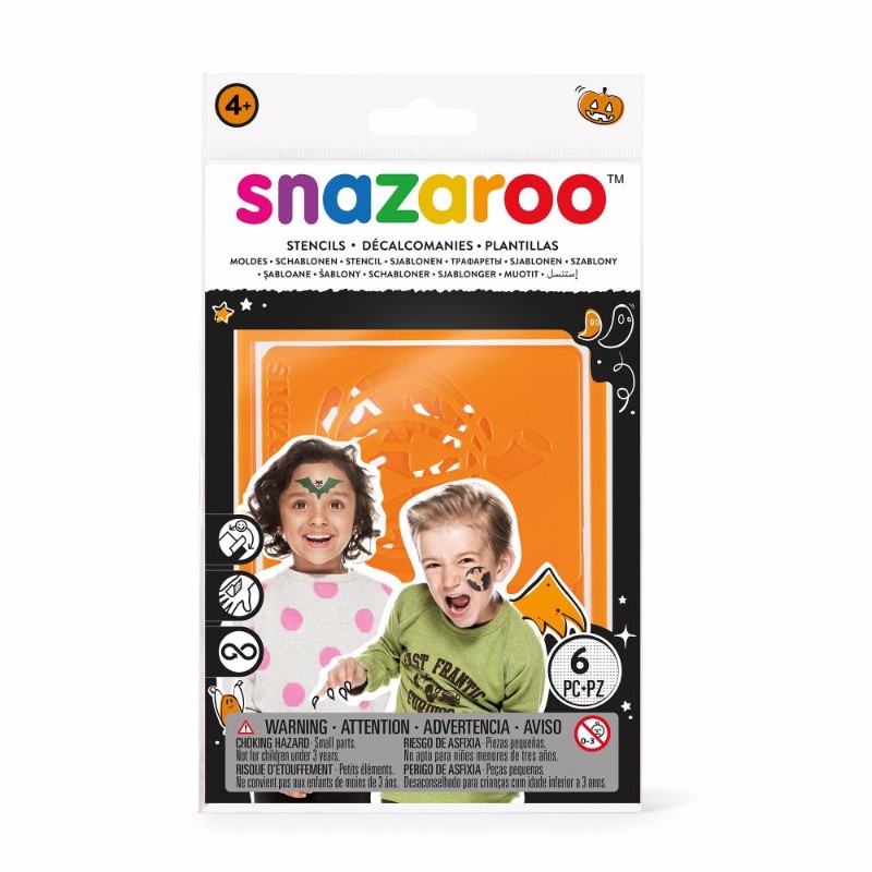 Image of Ansiktskritset Snazaroo 6 Face paint stencil halloween 1198013 766416000132