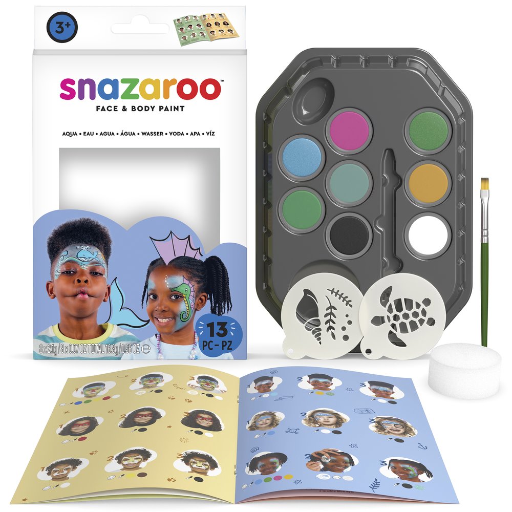 Image of Ansiktsfärgset Snazaroo Hang Pack Palette Underwater 1172191 766416101570