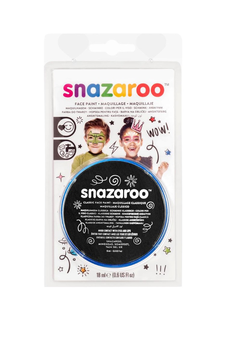 Image of Ansiktsfärg Snazaroo 18ml Blister Black (5F) 1119111 766416111111