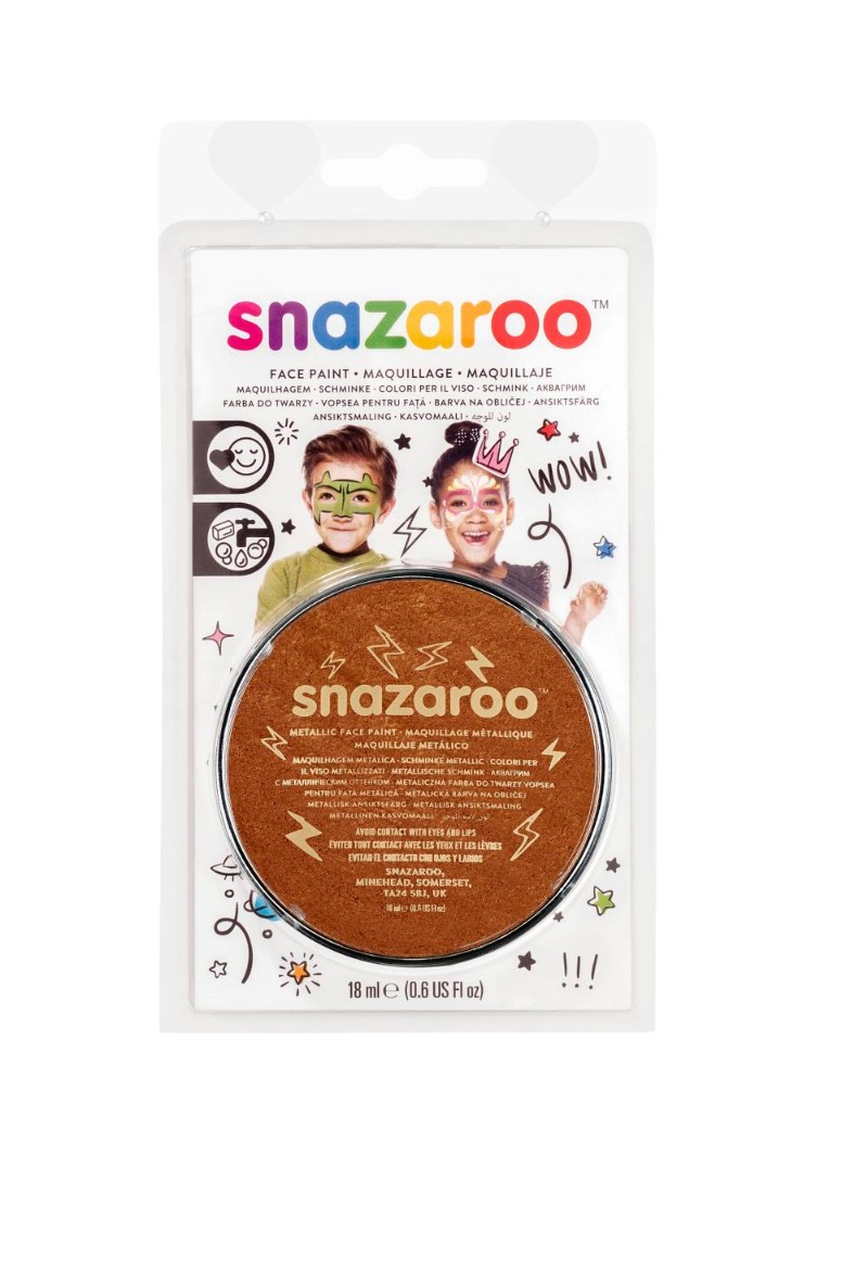 Image of Ansiktsfärg Snazaroo 18ml Blister Metallic Electric Copper (5F) 1119755 766416117557