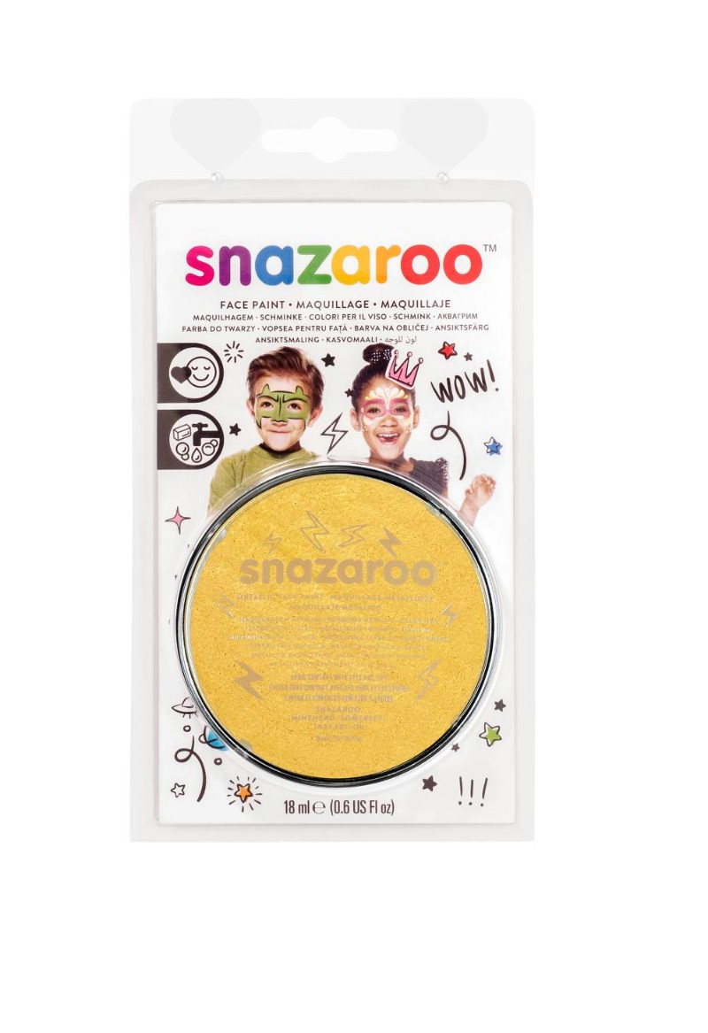 Image of Ansiktsfärg Snazaroo 18ml Blister Metallic Electric Gold (5F) 1119777 766416117779