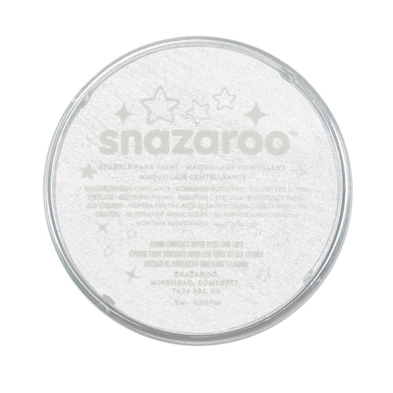 Image of Ansiktsfärg Snazaroo 18ml Puck Skimrande Sparkle White (5F) 1118001 766416180018
