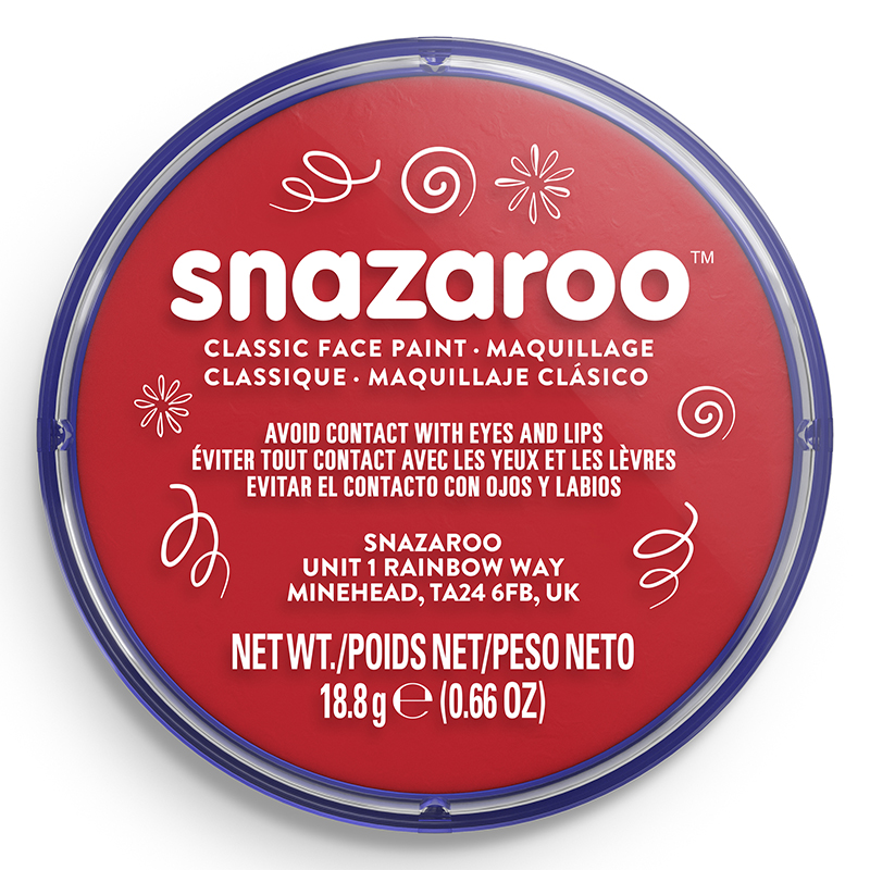 Image of Ansiktsfärg Snazaroo 18ml Puck Bright Red (5F) 1118055 766416180551