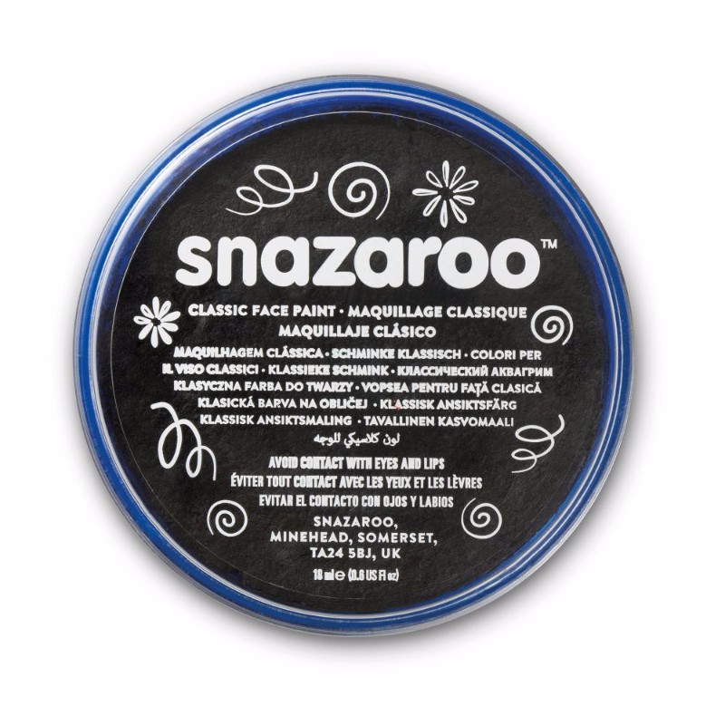 Image of Ansiktsfärg Snazaroo 18ml Puck Metallic Electric Black (5F) 1118110 766416181107