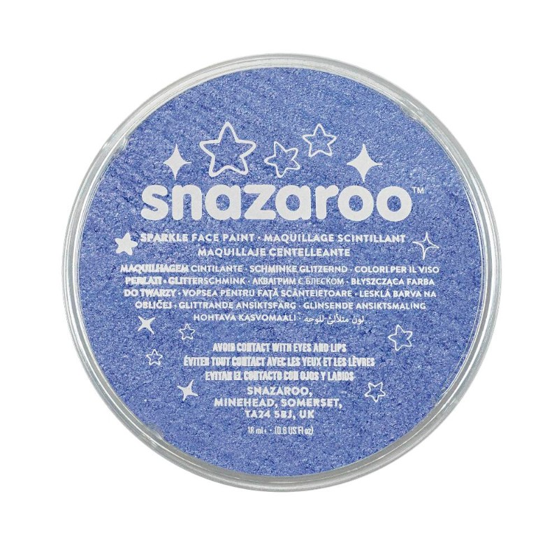 Image of Ansiktsfärg Snazaroo 18ml Puck Skimrande Sparkle Blue (5F) 1118351 766416183514